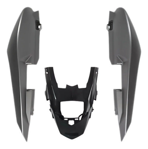Rabeta Lateral Completa Paramotos Yamaha Fazer 150 2016 a 2017 Cinza Fosco