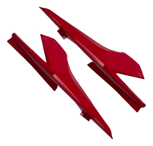 Par de Rabetas Laterais Paramotos Honda Cg 160 Titan 2022 a 2024 Vermelho Pimenta