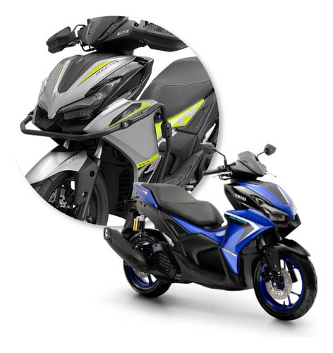 Protetor de Carenagem Protetor de Motor Scam Yamaha Aerox 160 2026 em diante Preto Fosco