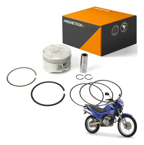 Kit Pistão com Anéis Magnetron Honda Nx 400 Falcon 1999 a 2015 0,75 mm