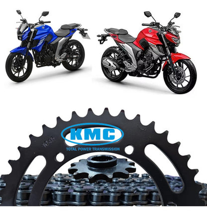 Kit Relação KMC Gold sem Retentor Yamaha Fazer Fz25 250 2018 a 2025 428H 136L 46/15T