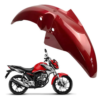 Paralama Dianteiro sem Suporte Paramotos Honda Cg 160 Titan 2022 a 2024 Vermelho Perolizado