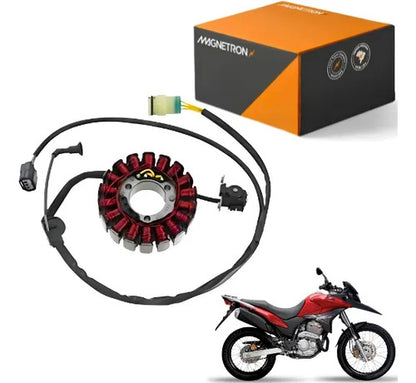 Magneto Estator com Bobina de Pulso Magnetron Honda Xre 300 2009 a 2012