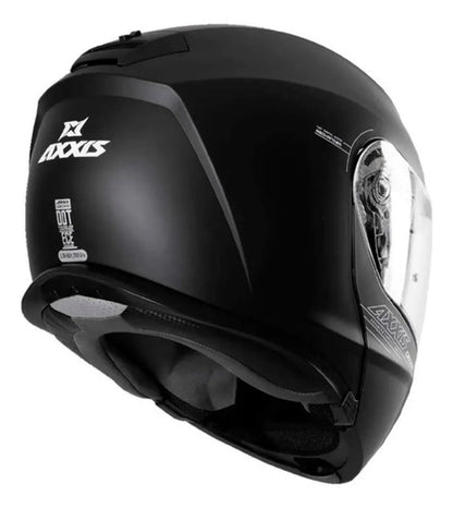 Capacete Escamoteável Axxis Gecko SV Solid com Óculos Solar Interno Preto Fosco