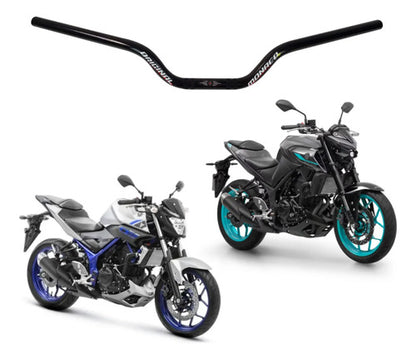 Guidão Monaco Yamaha Mt-03 2016 a 2026 Preto Brilhante