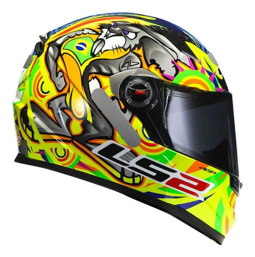 Capacete LS2 FF358 Alex Barros Amarelo Brilhante