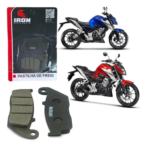 Pastilha de Freio Dianteira Iron Honda Cb 250f Twister 2016 em diante Cb 300f Twister 2023 a 2025
