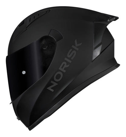 Capacete Norisk Flow Solid com 2 Viseiras e Spoiler Preto Fosco