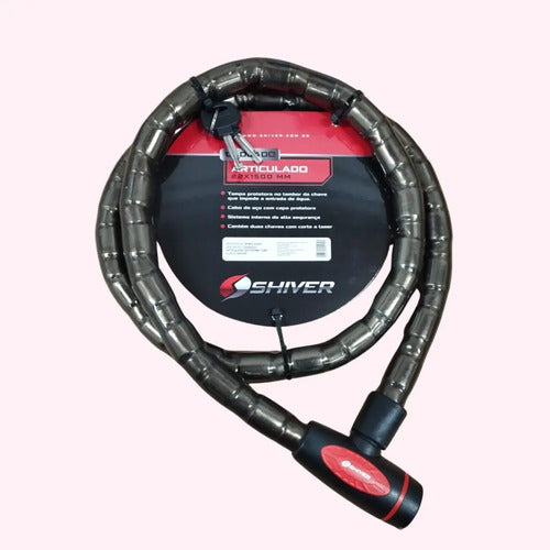 Trava Anti-furto Cadeado Articulado 22x1500mm Shiver
