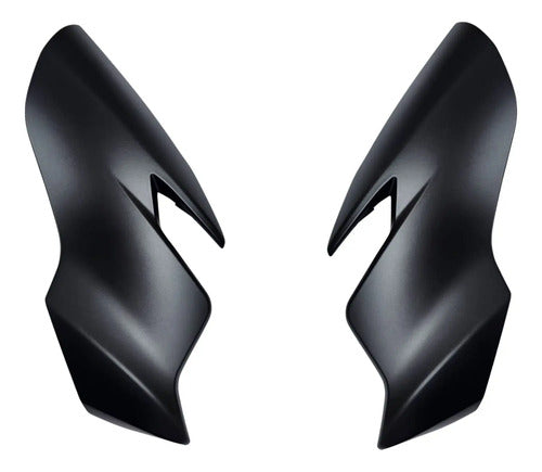 Par de Carenagens Laterais do Farol Paramotos Yamaha Fazer Fz25 250 2022 a 2024 Cinza Fosco