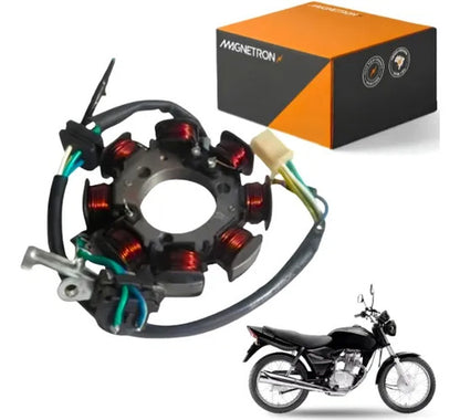 Magneto Estator com Bobina de Pulso Magnetron Honda Cg 125 Titan Fan 2002 a 2008