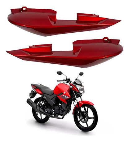 Par de Rabetas Laterais Paramotos Yamaha Fazer 150 2024 a 2025 Vermelho Metálico
