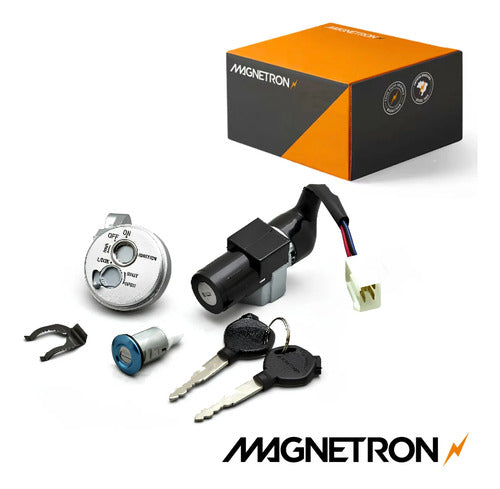 Conjunto de Travas com Chave de Ignição Magnetron Honda Biz 125 2009 a 2015