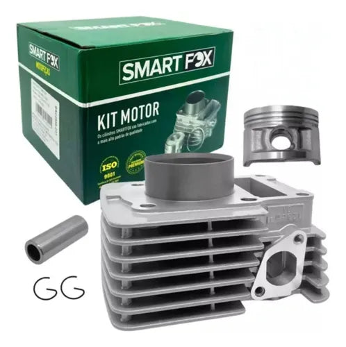 Kit Cilindro Pistão e Anéis Smartfox Yamaha Factor 125 2000 a 2018 Xtz 125 2002 em diante