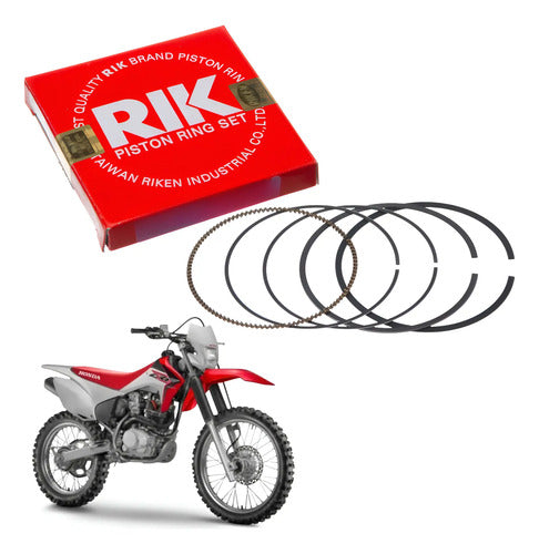 Jogo de Anéis do Pistão RIK Honda Crf 230f 2007 a 2020 1,00 mm