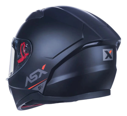 Capacete ASX City SV Solid com Óculos Solar Interno Preto Grafite Fosco Tamanho 54/XS
