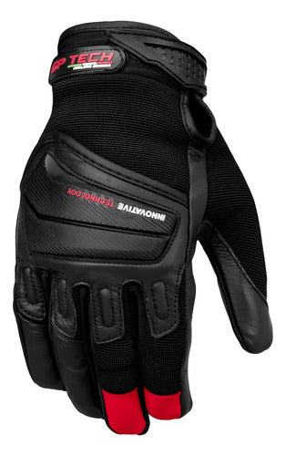 Luva GP Tech Urban Tech Preto Vermelho