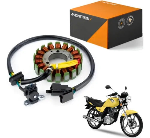 Magneto Estator com Bobina de Pulso Magnetron Suzuki Katana Yes Intruder 125