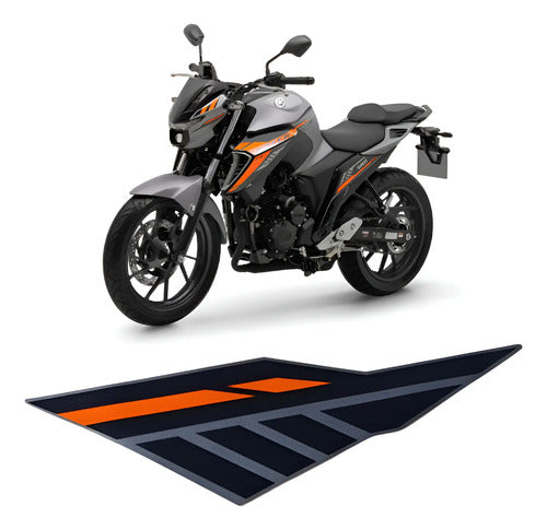 Adesivo da Capa do Tanque Esquerda Yamaha Fazer Fz25 250 2025 Cinza