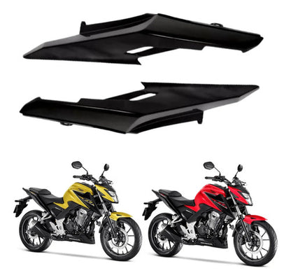 Par de Rabetas Laterais Paramotos Honda Cb 300f Twister 2023 a 2025 Preto Brilhante