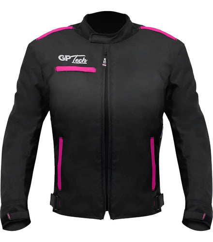 Jaqueta GP Tech Essence Air Ventilada com Proteção Feminina Preto Rosa