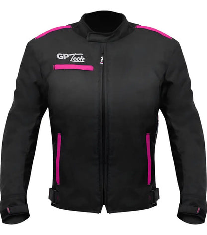 Jaqueta GP Tech Essence Air Ventilada com Proteção Feminina Preto Rosa