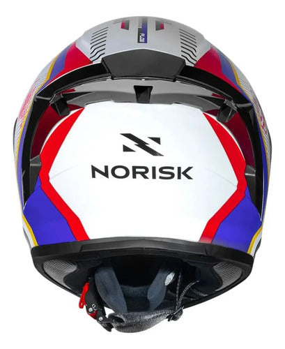 Capacete Norisk Flow Vizion com Spoiler Branco Brilhante Tamanho 62/XL