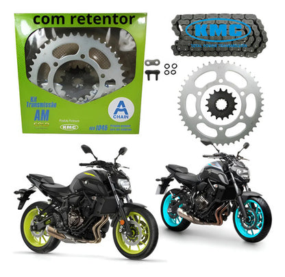 Kit Relação KMC Gold com Retentor Yamaha Mt-07 2015 a 2025 525EX 108L 43/16T