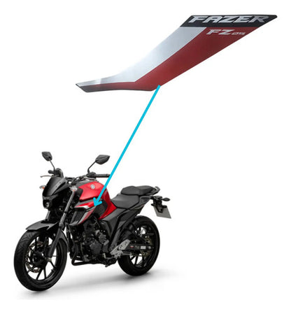 Adesivo da Aba do Tanque Esquerda Yamaha Fazer Fz25 250 2024 Vermelho