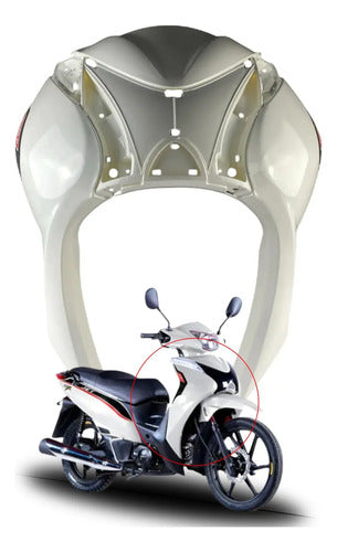 Carenagem Frontal Iron Shineray Jet 50 2020 a 2025 Jet 125 2023 a 2025 Branco