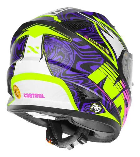 Capacete Norisk FF302 Soul II Control com Óculos Solar Interno Preto Rosa Fosco Tamanho 58/M