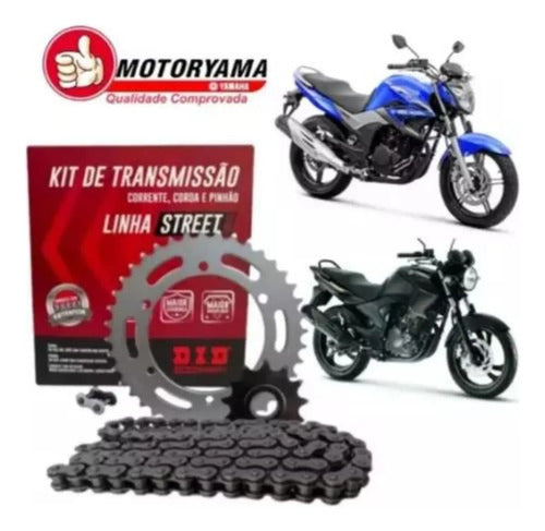 Kit Relação DID Premium com Retentor Yamaha Fazer 250 2006 a 2017 428 132L 45/15T