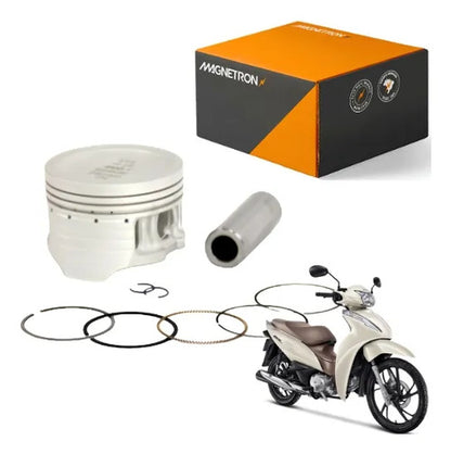 Kit Pistão com Anéis Magnetron Honda Biz 125 2006 a 2023 0,25 mm