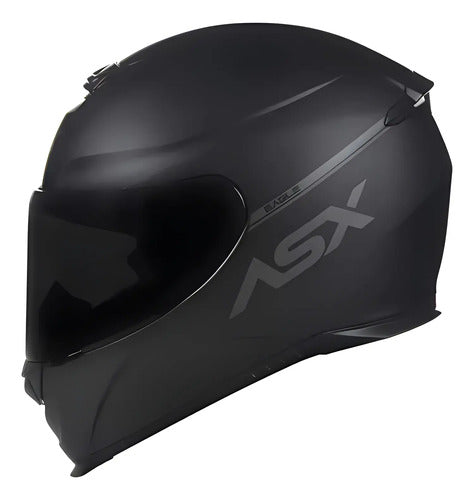 Capacete ASX Eagle Solid Preto Cinza Fosco