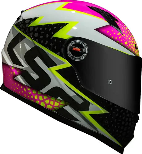 Capacete LS2 FF358 Speedy Branco Rosa Brilhante