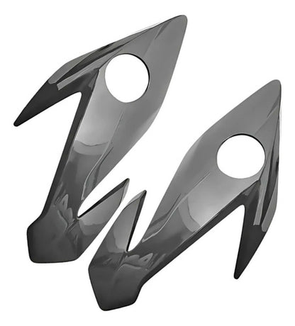 Par de Carenagens Laterais do Farol Paramotos Honda Cg 160 Titan Fan 2022 a 2024 Cinza Tornado