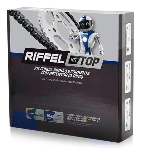 Kit Relação Riffel Top com Retentor Honda Tornado 300 2024 a 2025 520HO 108L 39/14T