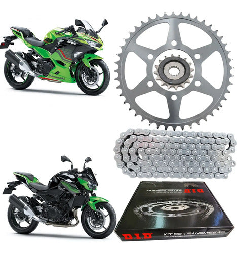 Kit Relação DID com Retentor Kawasaki Ninja 400 2018 em diante Z400 2018 a 2025 520VO 106L 41/14T