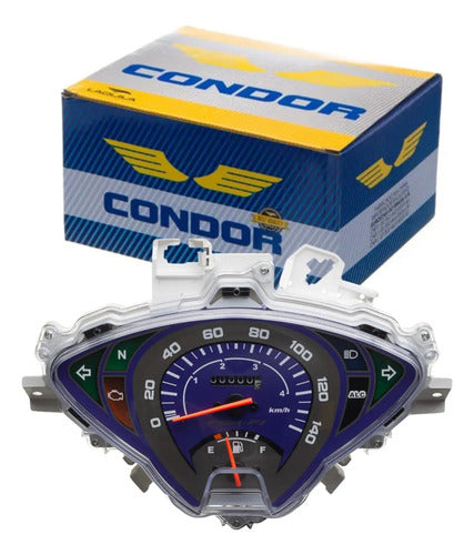 Painel Velocímetro Completo Condor Honda Biz 125 2011 a 2012 Partida a Pedal Azul
