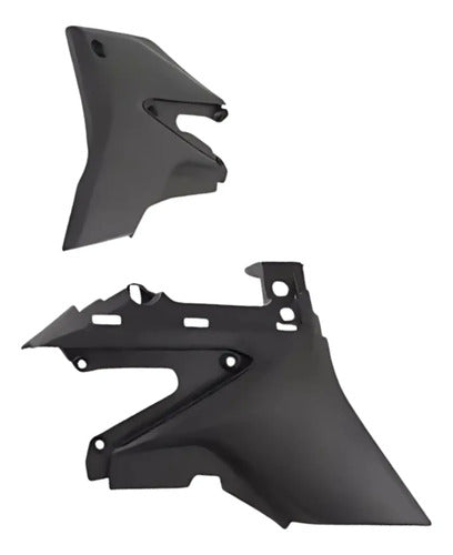 Par de Tampas Laterais Dianteiras Paramotos Honda Xre 300 2010 a 2018 Preto