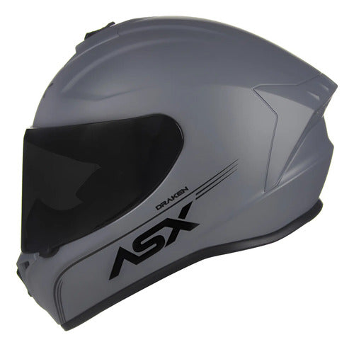 Capacete ASX Draken Solid Cinza Fosco