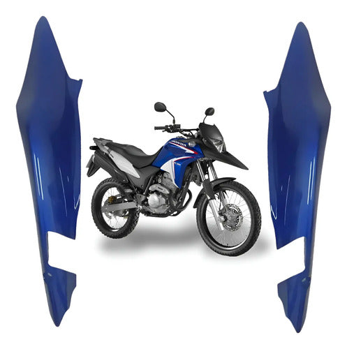Par de Rabetas Laterais Paramotos Honda Xre 300 2013 a 2015 Azul Perolizado