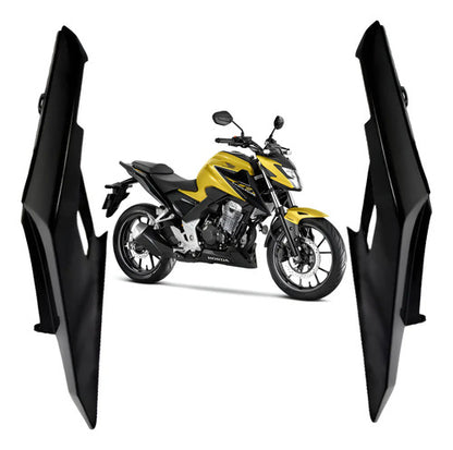 Par de Rabetas Laterais Paramotos Honda Cb 300f Twister 2023 a 2025 Preto Brilhante