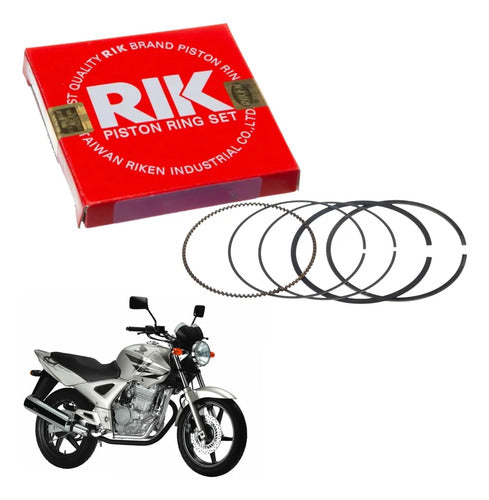 Jogo de Anéis do Pistão RIK Honda Cbx 250 Twister Tornado 250 2001 a 2008 0,75 mm