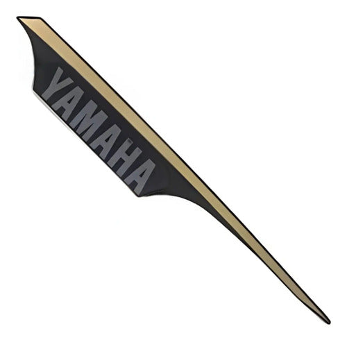 Adesivo da Rabeta Lateral Esquerda Yamaha Factor 150 2024 Preto Dourado