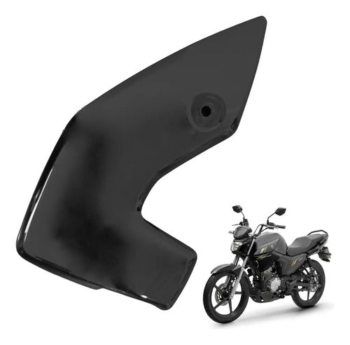 Bananinha Carenagem Lateral do Farol Esquerda Yamaha Factor Dx 150 2025 Preto Metálico