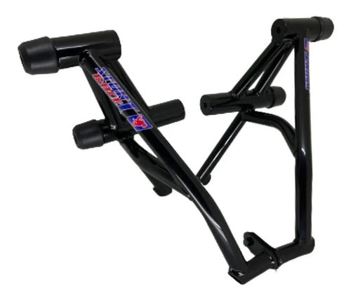 Protetor de Motor Stunt Race Street Cage Honda Pop 110i 2016 a 2024 Preto Brilhante
