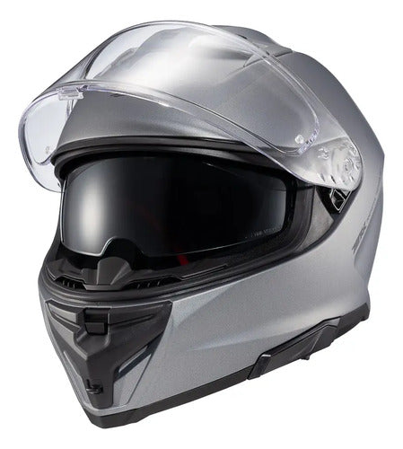 Capacete Texx Kaiman Solid com Óculos Solar Interno Cinza Fosco Tamanho 62