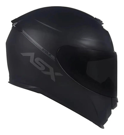 Capacete ASX Eagle Solid Preto Cinza Fosco