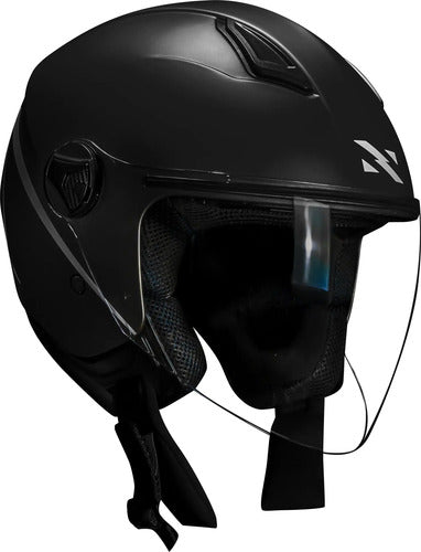 Capacete Aberto Norisk Orion Solid Preto Fosco